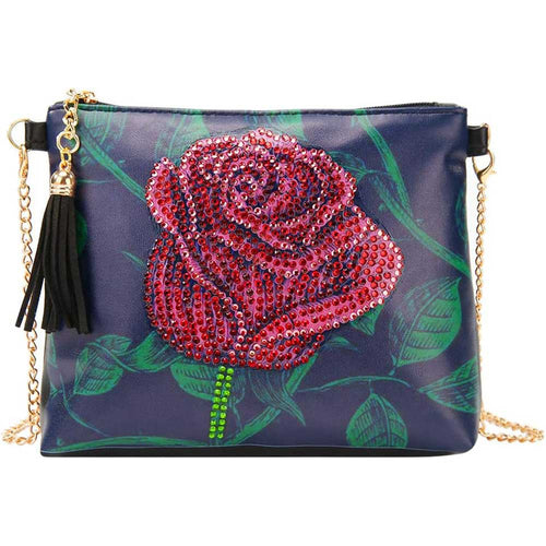 Sac Diamond Painting Rose Rouge