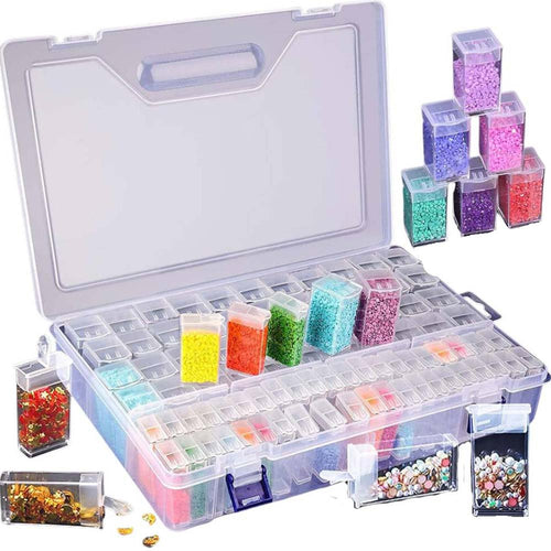 Boîte de rangement XXL Diamond Painting avec 88 compartiments