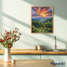 Charger l'image dans la galerie, Peinture par numéros Ours et coucher de soleil | Figured'Art complexe paysages animaux ours nouveautés