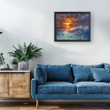 Charger l'image dans la galerie, Peinture par numéros Océan et coucher de soleil | Figured'Art intermédiaire paysages animaux poissons dauphins tortues nouveautés