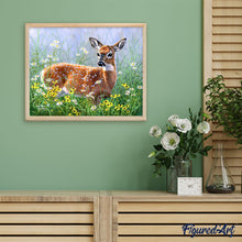 Charger l'image dans la galerie, Peinture par numéros Biche dans la Prairie | Figured'Art intermédiaire animaux rennes et biches nouveautés