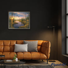 Charger l'image dans la galerie, Peinture par numéros Maison de campagne au crépuscule | Figured'Art intermédiaire paysages nouveautés