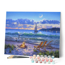 Charger l'image dans la galerie, Peinture par numéros Vue sur la Plage | Figured'Art facile paysages nouveautés
