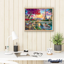 Charger l'image dans la galerie, Peinture par numéros Diner en bords de Seine | Figured'Art intermédiaire ville nouveautés