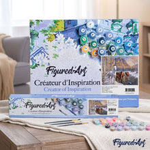 Charger l'image dans la galerie, Peinture par numéros Chevaux à la fin de l'hiver | Figured'Art intermédiaire nouveautés animaux chevaux paysages