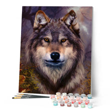 Charger l'image dans la galerie, Peinture par numéros Tête de loup | Figured'Art intermédiaire nouveautés animaux loups