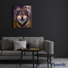 Charger l'image dans la galerie, Peinture par numéros Tête de loup | Figured'Art intermédiaire nouveautés animaux loups