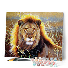 Charger l'image dans la galerie, Peinture par numéros Lion dans la savane | Figured'Art intermédiaire nouveautés animaux lions