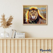Charger l'image dans la galerie, Peinture par numéros Lion dans la savane | Figured'Art intermédiaire nouveautés animaux lions