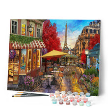 Charger l'image dans la galerie, Peinture par numéros Terrasse à Paris | Figured'Art intermédiaire nouveautés ville paysages