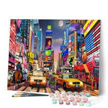 Charger l'image dans la galerie, Peinture par numéros Nuit à Timesquare | Figured'Art complexe nouveautés ville paysages