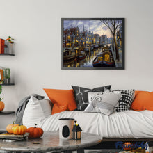 Charger l'image dans la galerie, Peinture par numéros Vie sur le canal | Figured'Art complexe nouveautés ville paysages bateaux