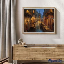 Charger l'image dans la galerie, Peinture par numéros Canaux flamboyants | Figured'Art complexe nouveautés ville paysages bateaux