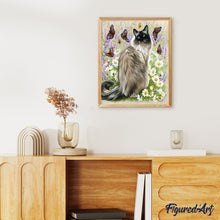 Charger l'image dans la galerie, Peinture par numéros Découverte des papillons | Figured'Art intermédiaire nouveautés animaux chats papillons fleurs