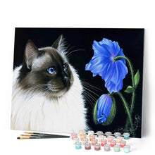 Charger l'image dans la galerie, Peinture par numéros Face à face floral | Figured'Art facile nouveautés animaux chats fleurs