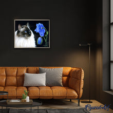Charger l'image dans la galerie, Peinture par numéros Face à face floral | Figured'Art facile nouveautés animaux chats fleurs