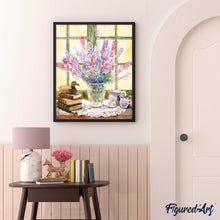 Charger l'image dans la galerie, Peinture par numéros Bouquet de Lupin | Figured'Art intermédiaire nouveautés fleurs