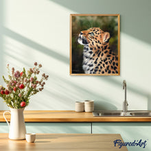 Charger l'image dans la galerie, Peinture par numéros Leopard curieux | Figured'Art intermédiaire nouveautés animaux léopards