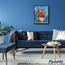 Charger l'image dans la galerie, Peinture par numéros Bouquet orange et violet | Figured'Art intermédiaire nouveautés fleurs