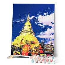 Charger l'image dans la galerie, Peinture par numéros Temple de Chiangmai | Figured'Art intermédiaire nouveautés ville paysages