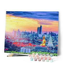 Charger l'image dans la galerie, Peinture par numéros Buddha Bangkok | Figured'Art intermédiaire nouveautés ville paysages