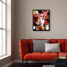 Charger l'image dans la galerie, Peinture par numéros Visage de roses | Figured'Art intermédiaire nouveautés fleurs portrait femmes
