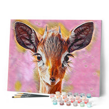 Charger l'image dans la galerie, Peinture par numéros Biche mignonne | Figured'Art intermédiaire nouveautés animaux rennes et biches