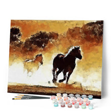 Charger l'image dans la galerie, Peinture par numéros Chevaux en action | Figured'Art facile nouveautés animaux chevaux paysages