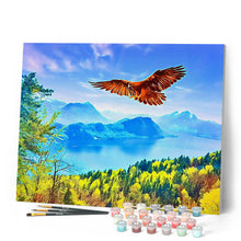 Charger l'image dans la galerie, Peinture par numéros Aigle et Paysage de Suisse | Figured'Art intermédiaire nouveautés paysages animaux oiseaux aigles