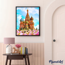 Charger l'image dans la galerie, Peinture par numéros Cathédrale St Basil | Figured'Art intermédiaire nouveautés paysages ville