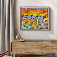 Charger l'image dans la galerie, Peinture par numéros Village Suisse coloré | Figured'Art complexe nouveautés paysages ville