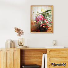 Charger l'image dans la galerie, Peinture par numéros Côté d'une serre George Cochran Lambdin Figured'Art fleurs nouveautés reproduction intermédiaire