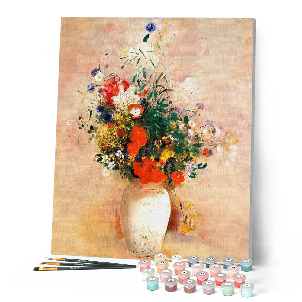 Peinture par numéros - Vase de Fleurs - Odilon Redon – Figured'Art