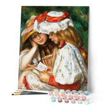 Charger l'image dans la galerie, Peinture par numéros Jeunes Filles Lisant Renoir Figured'Art nouveautés reproduction intermédiaire