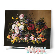 Charger l'image dans la galerie, Peinture par numéros Fleurs et Fruits Severin Roesen Figured'Art fleurs nouveautés reproduction intermédiaire