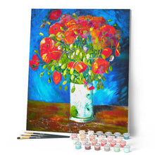 Charger l'image dans la galerie, Peinture par numéros Vase avec Coquelicots Van Gogh Figured'Art fleurs nouveautés reproduction intermédiaire