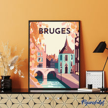 Charger l&#39;image dans la galerie, Affiche Vintage Bruges