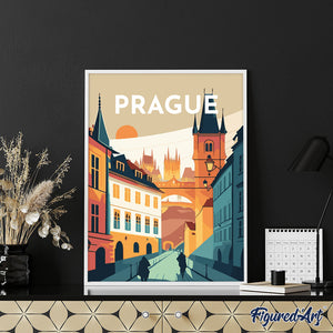 Affiche Vintage Prague