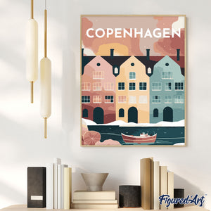 Affiche Vintage Copenhague