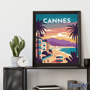 Broderie Diamant - Affiche Poster Cannes