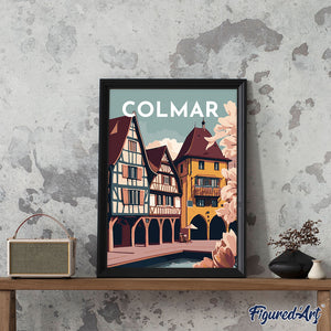 Broderie Diamant - Affiche Poster Colmar