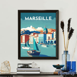 Broderie Diamant - Affiche Poster Marseille