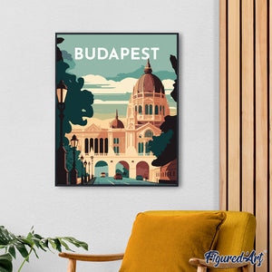 Broderie Diamant - Affiche Poster Budapest