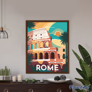 Broderie Diamant - Affiche Poster Rome