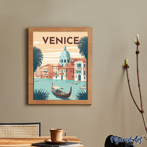 Broderie Diamant - Affiche Poster Venise