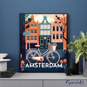 Broderie Diamant - Affiche Poster Amsterdam