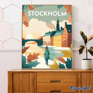 Broderie Diamant - Affiche Poster Stockholm