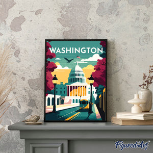 Affiche Vintage Washington