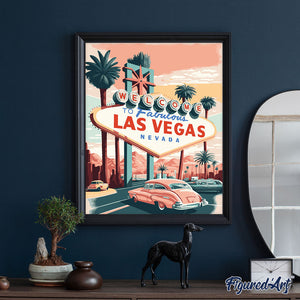 Broderie Diamant - Affiche Poster Las Vegas