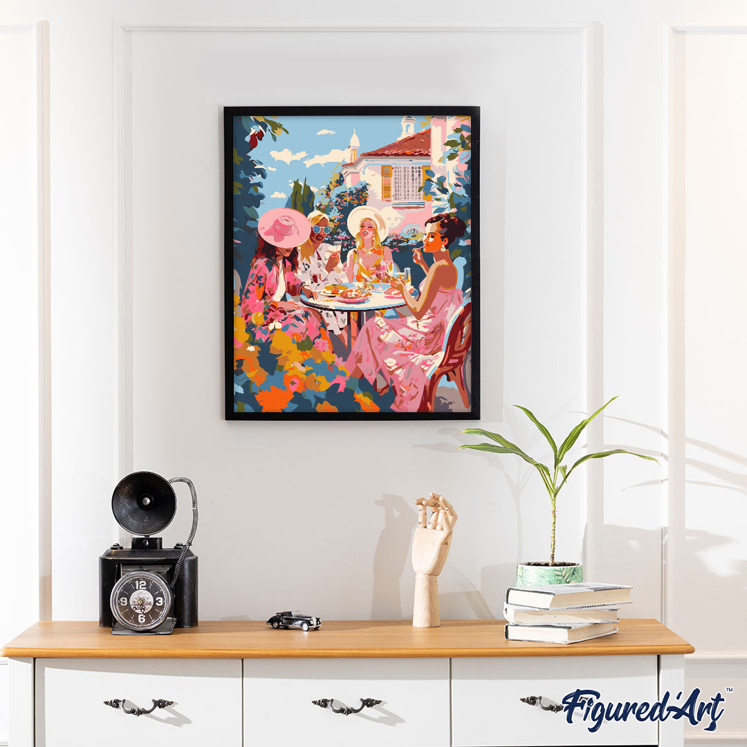Peinture par Numéro Figured'Art avec Cadre - Femme buvant un verre Art Déco - Kit de Loisir Créatif DIY Numéro d'Art Complet - 40x50cm toile tendue sur châssis - Peinture par numéro Peinture par Numéro Figured'Art avec Cadre - Femme buvant un verre Art Déco - Kit de Loisir Créatif DIY Numéro d'Art Complet - 40x50cm toile tendue sur châssis - Peinture par numéro